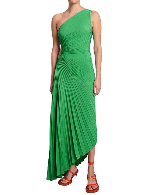 <p>Araminta - Elegante Abito da Donna con Spalla Scoperta e Meravigliose Pieghe</p>