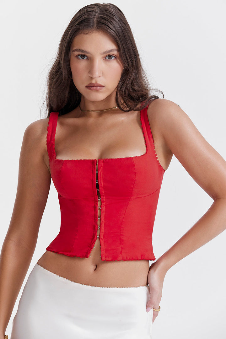 <p>Helvara - Top Corsetto Rosso Appassionato</p>