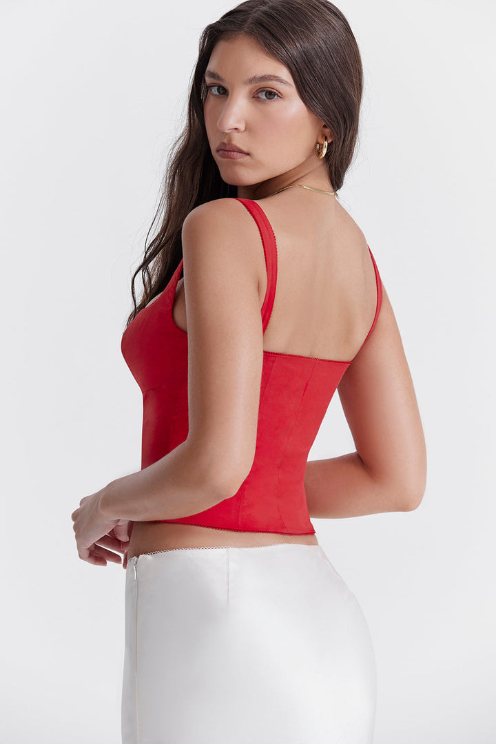 <p>Helvara - Top Corsetto Rosso Appassionato</p>