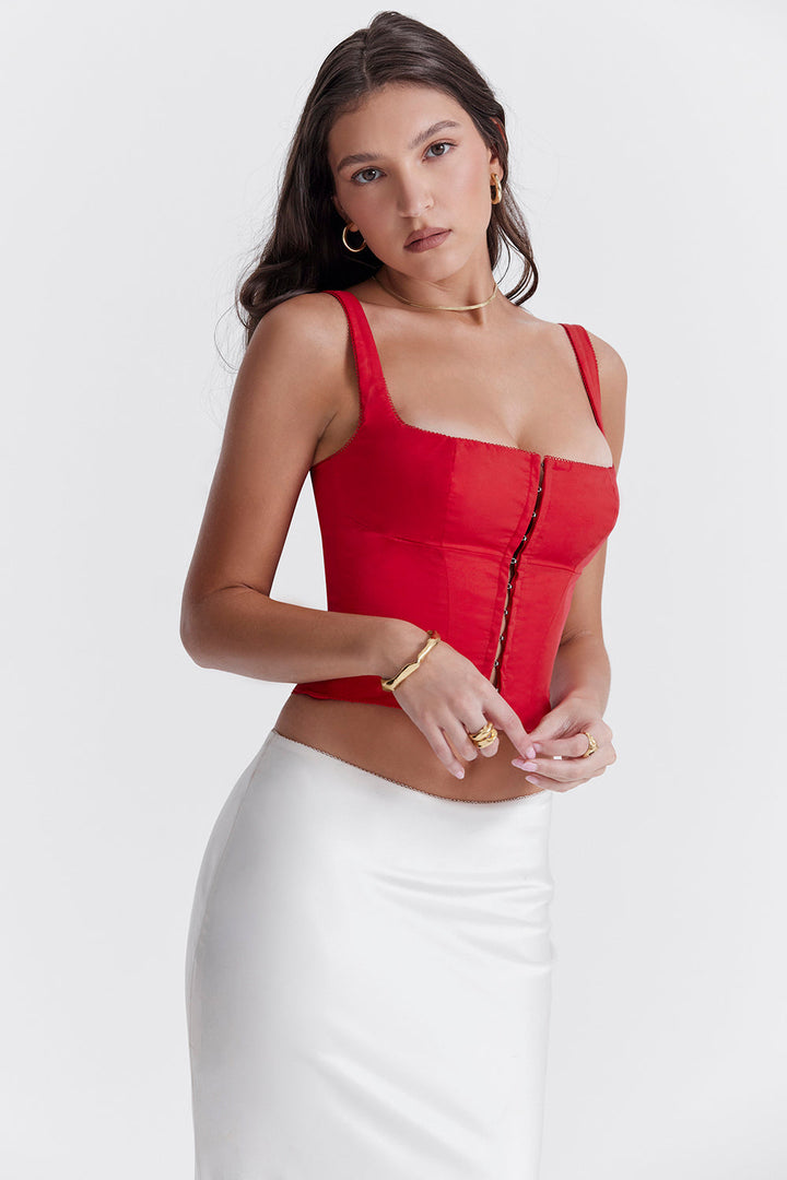 <p>Helvara - Top Corsetto Rosso Appassionato</p>