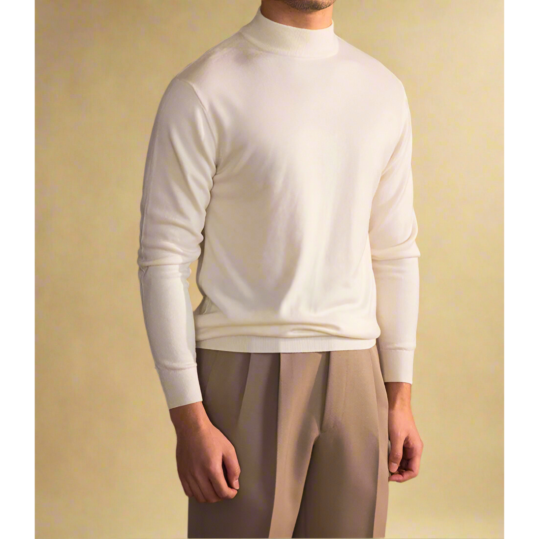 Elegante e confortevole, il maglione dolcevita da uomo in lana pregiata è un classico senza tempo per ogni occasione.