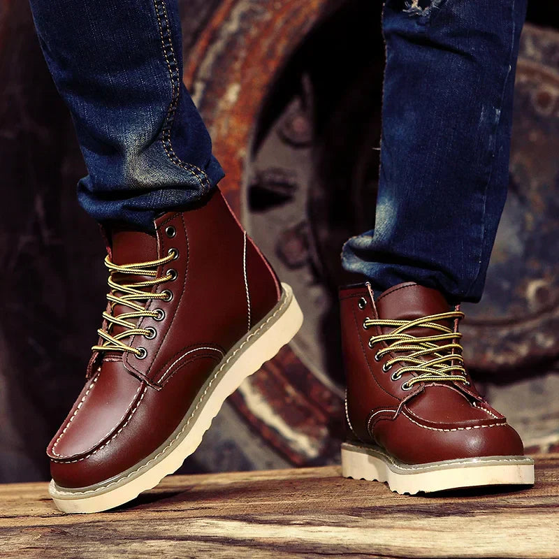 Eleganti stivali invernali retrò da uomo - extra caldi, resistenti e alla moda per le giornate fredde