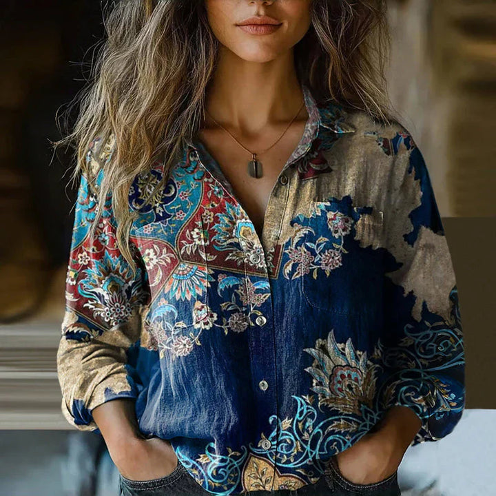 Camicetta vintage da donna elegante e raffinata dal design classico