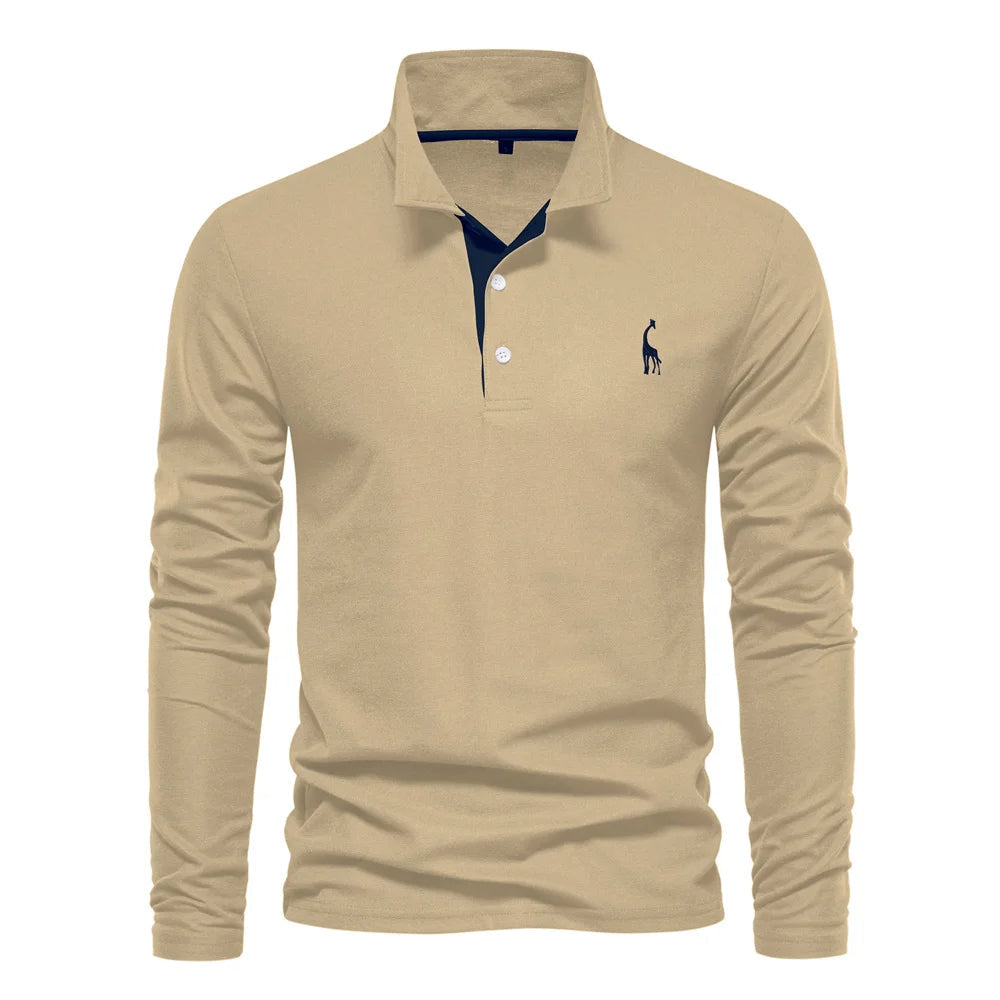 Maglia polo elegante a manica lunga da uomo: una combinazione di stile e comfort