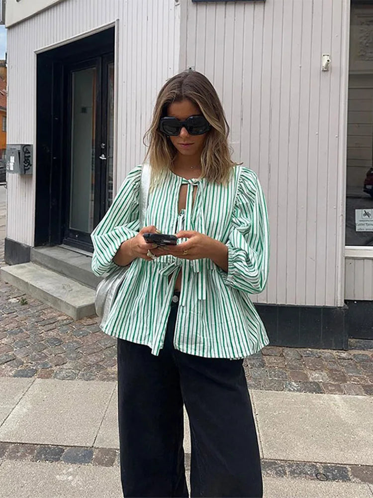 Gisou - Top alla Moda con Maniche Puffed
