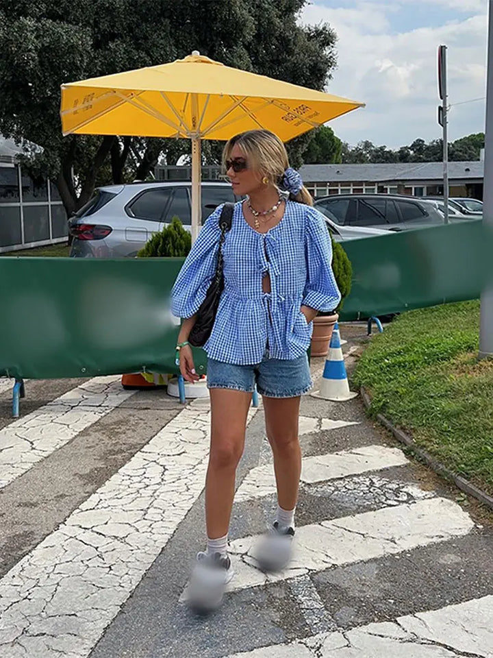 Gisou - Top alla Moda con Maniche Puffed