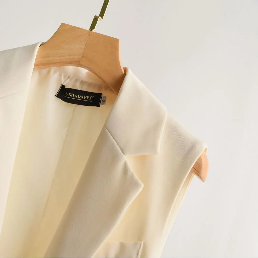 Diora - Elegante Giacca Vestito Senza Maniche con Collo Revers Chic