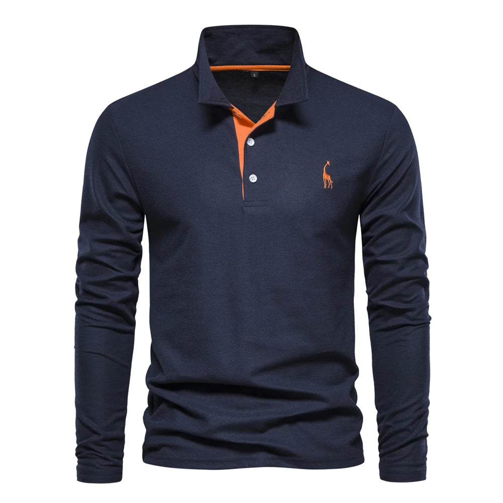Maglia polo elegante a manica lunga da uomo: una combinazione di stile e comfort