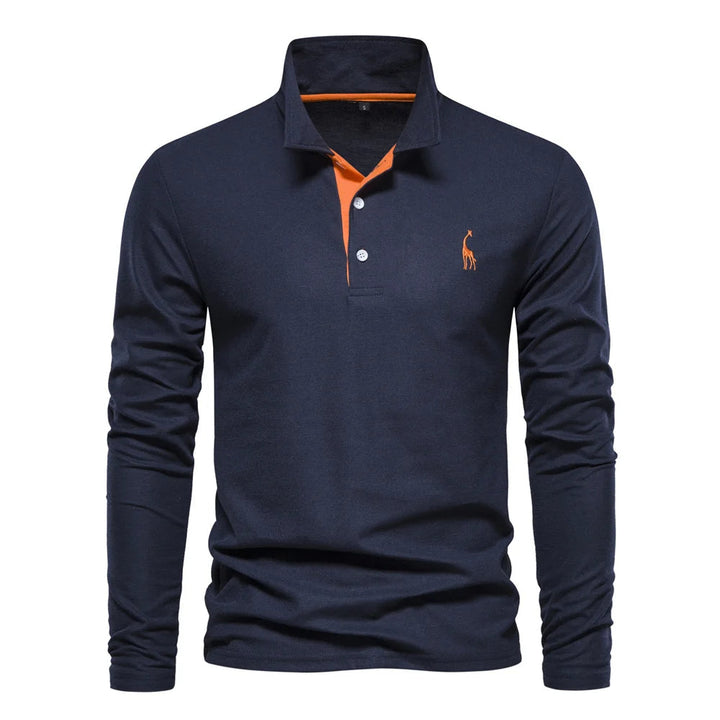 Maglia polo elegante a manica lunga da uomo: una combinazione di stile e comfort