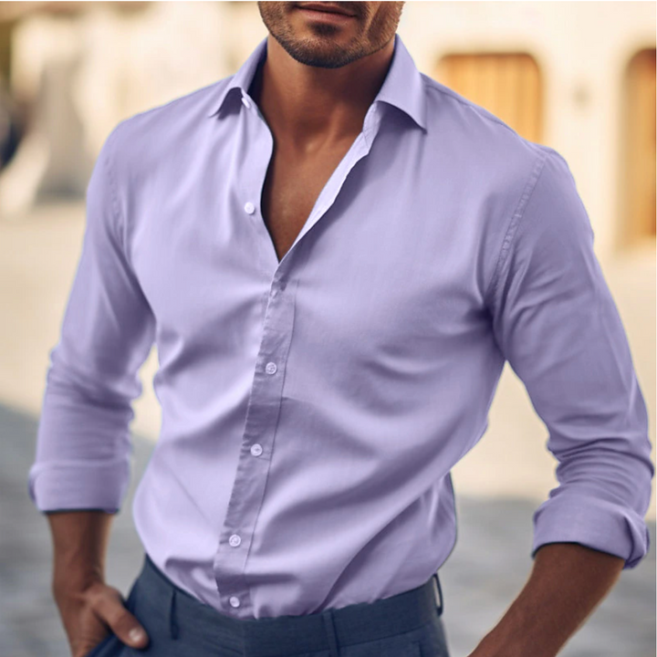 Elegante camicia da uomo dal taglio classico e senza tempo