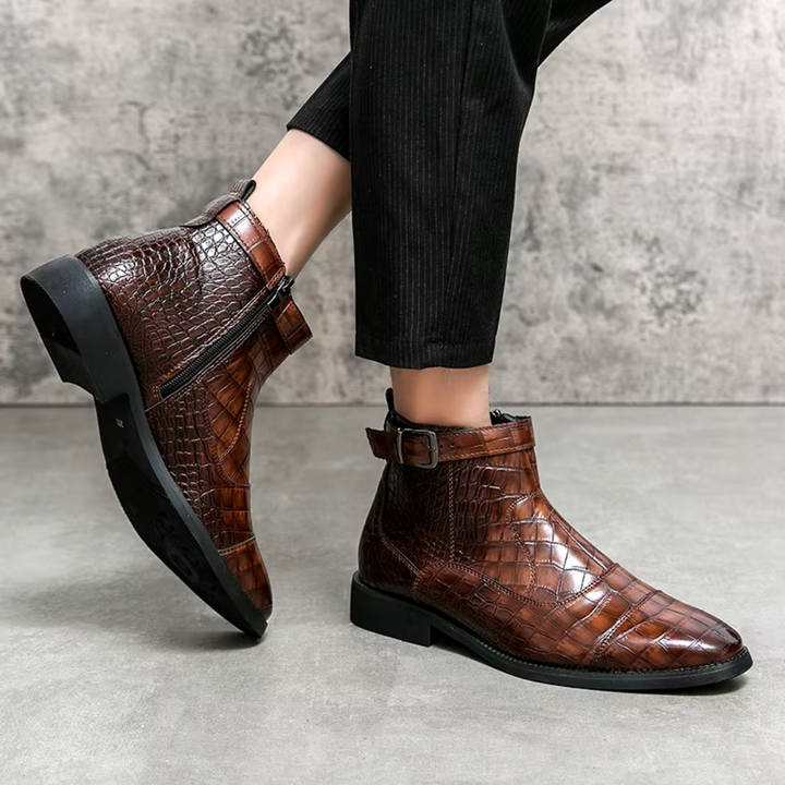 Esclusive scarpe Chelsea da uomo in pelle dallo stile unico e dal design elegante