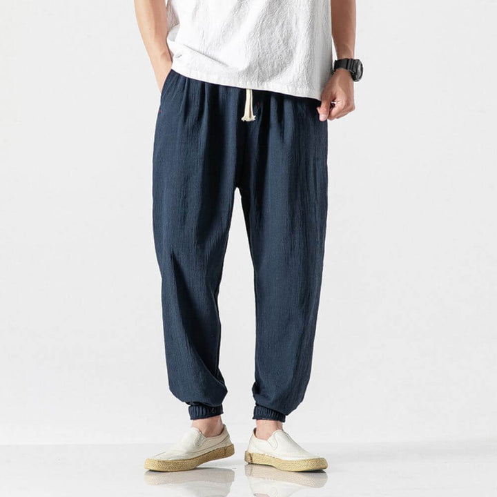 Comodi pantaloni harem da uomo in cotone e lino - ultra morbidi e traspiranti per un comfort ottimale