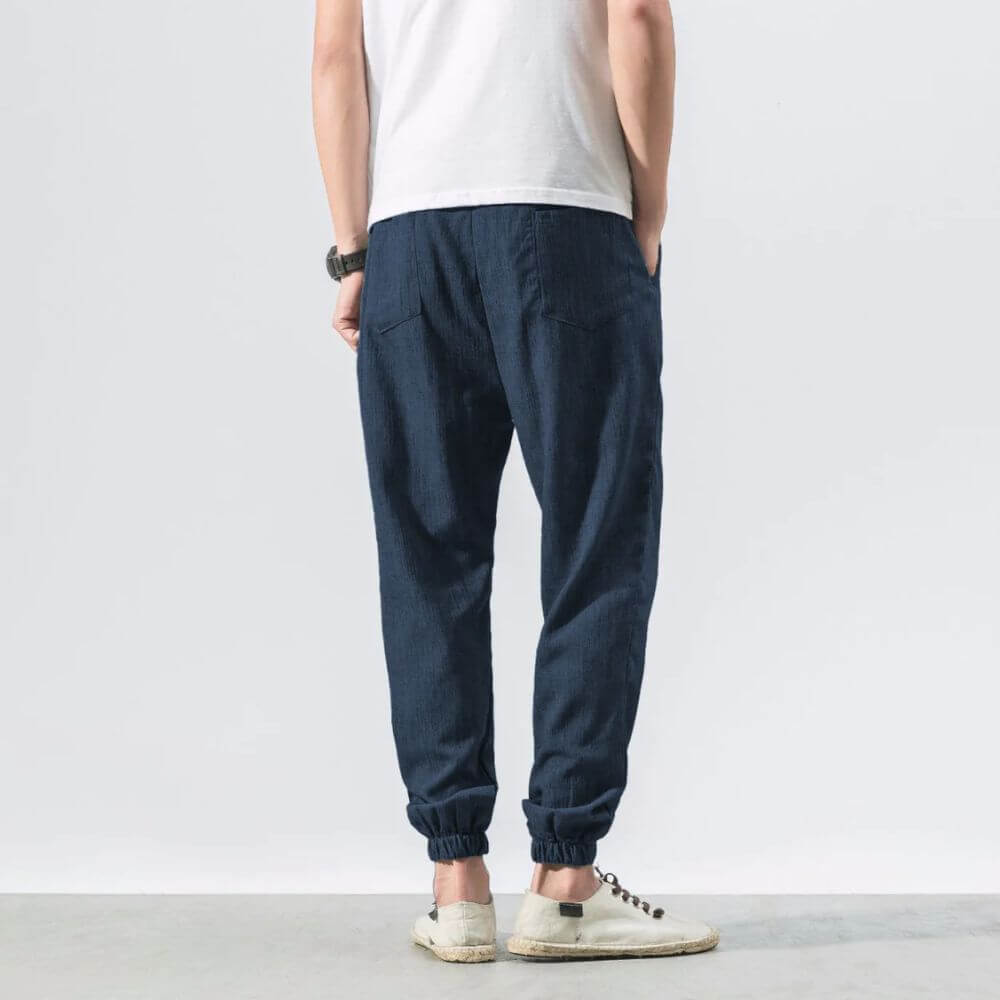 Comodi pantaloni harem da uomo in cotone e lino - ultra morbidi e traspiranti per un comfort ottimale