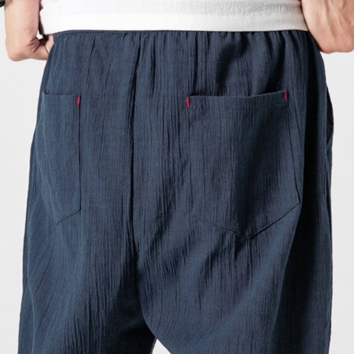 Comodi pantaloni harem da uomo in cotone e lino - ultra morbidi e traspiranti per un comfort ottimale