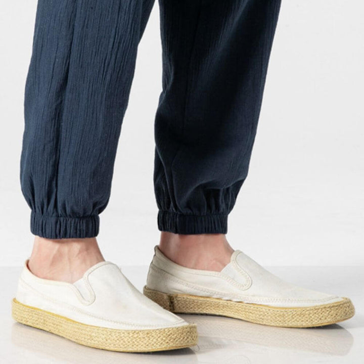 Comodi pantaloni harem da uomo in cotone e lino - ultra morbidi e traspiranti per un comfort ottimale