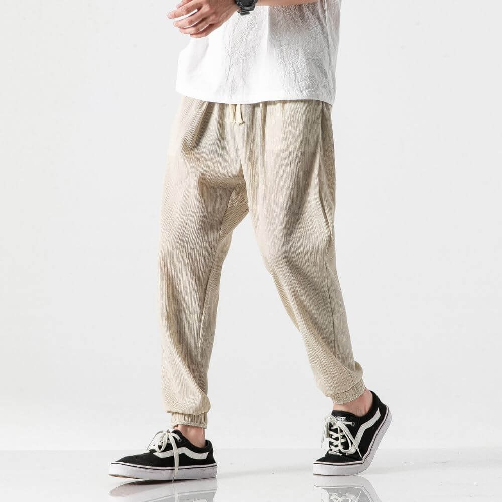 Comodi pantaloni harem da uomo in cotone e lino - ultra morbidi e traspiranti per un comfort ottimale
