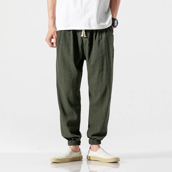 Comodi pantaloni harem da uomo in cotone e lino - ultra morbidi e traspiranti per un comfort ottimale