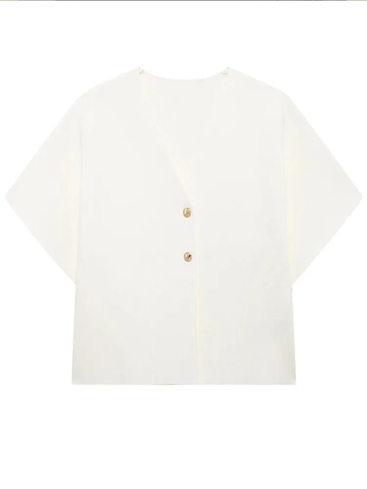 Top in maglia a V elegante di Claribel