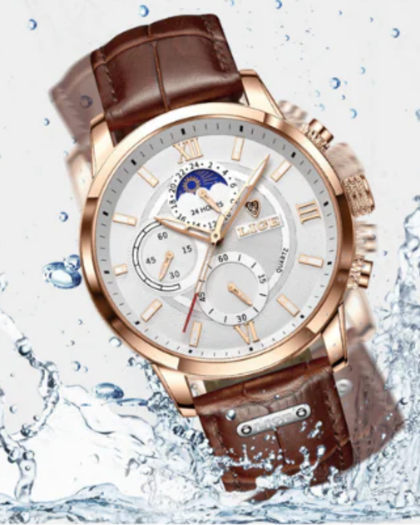 Un orologio da uomo elegante e resistente all'acqua per ogni occasione