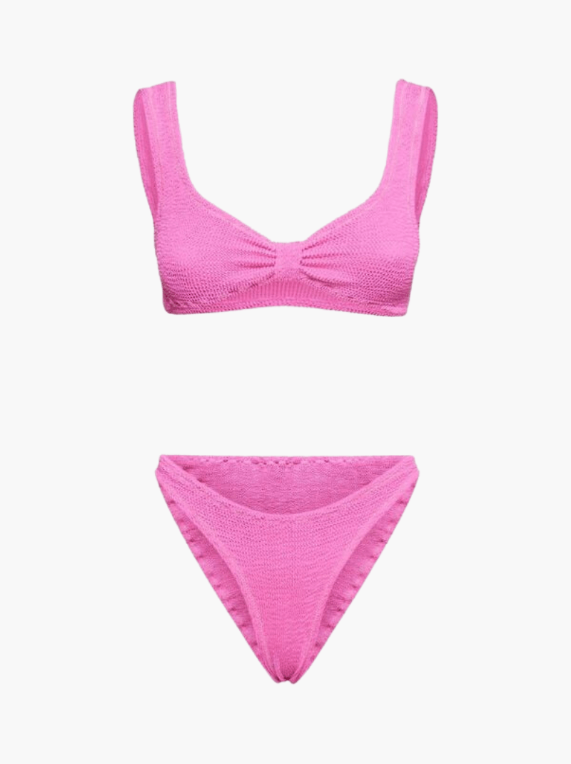 Bronnie | Verfrissende Set bikini a costine con top a torciglione alla moda per un look da stralunato Zomer
