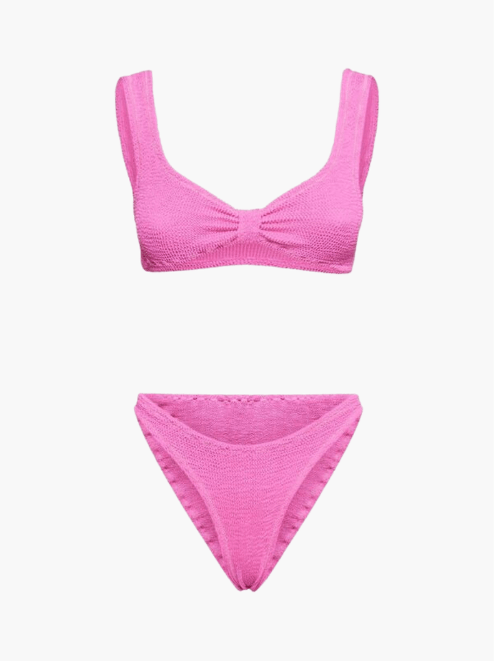 Bronnie | Verfrissende Set bikini a costine con top a torciglione alla moda per un look da stralunato Zomer