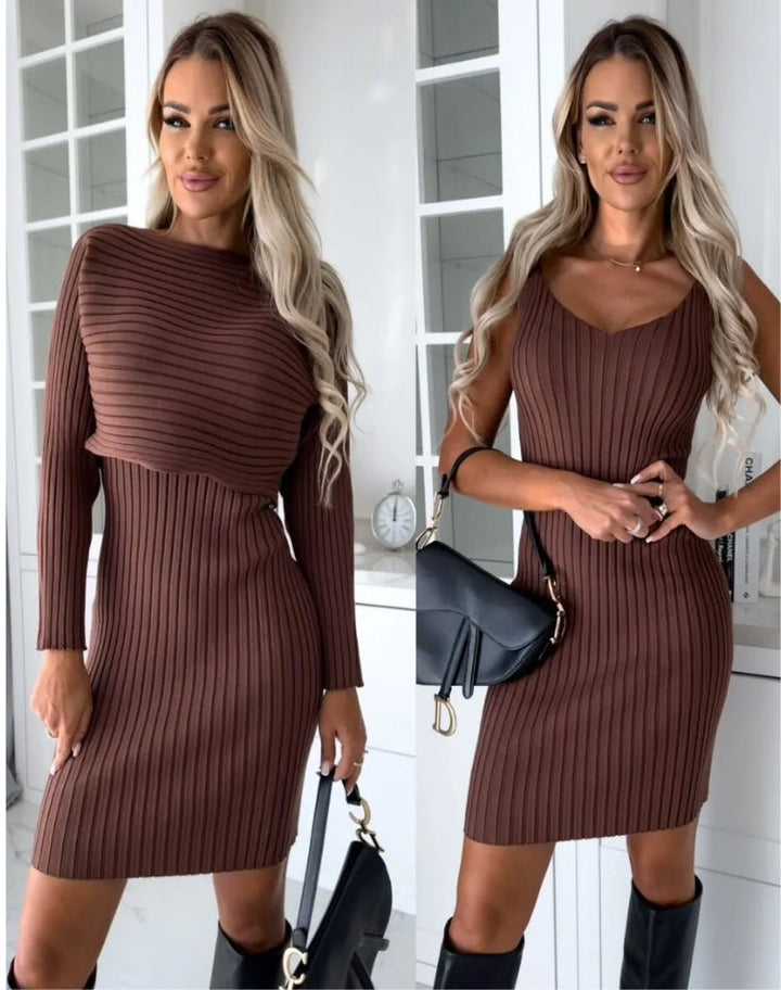 Chic Alicia - Set van 2 Gebreide Mini Jurken