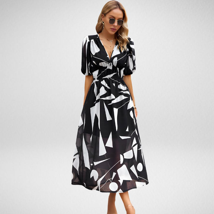 Corina™ - Abito Eleganza senza tempo con scollo a V