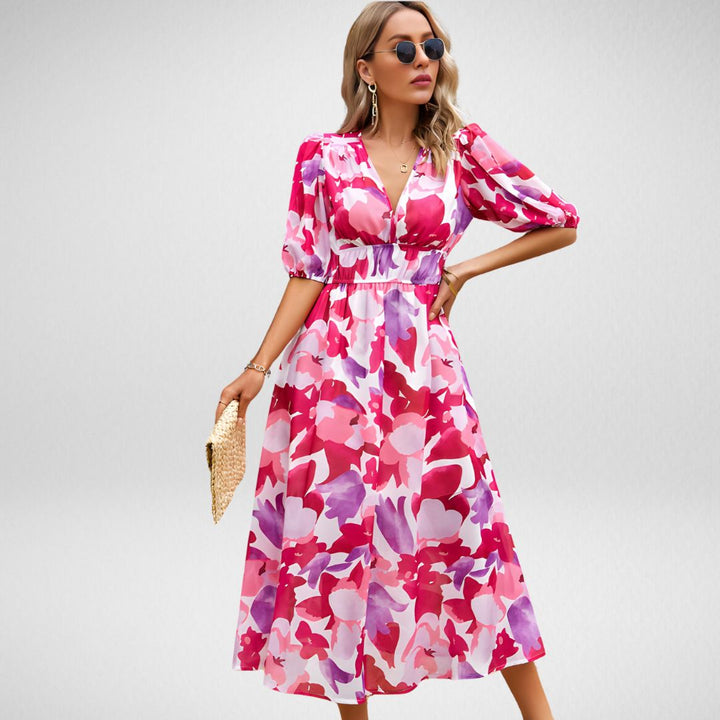 Corina™ - Abito Eleganza senza tempo con scollo a V