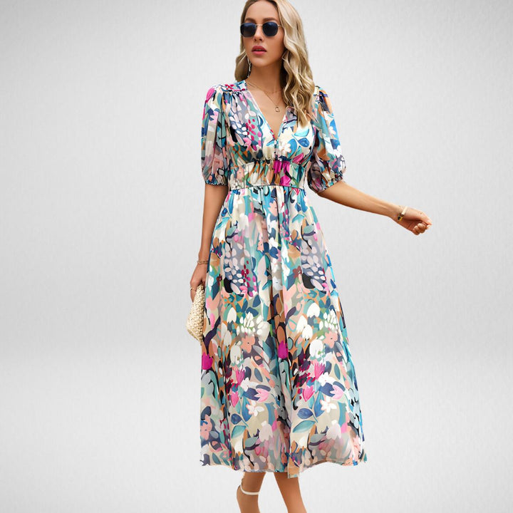 Corina™ - Abito Eleganza senza tempo con scollo a V