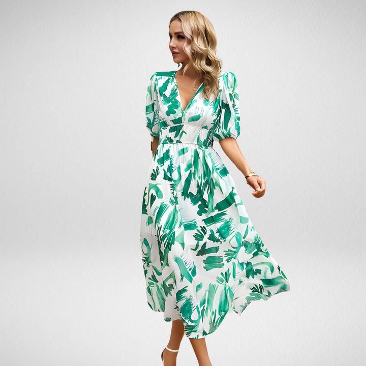 Corina™ - Abito Eleganza senza tempo con scollo a V