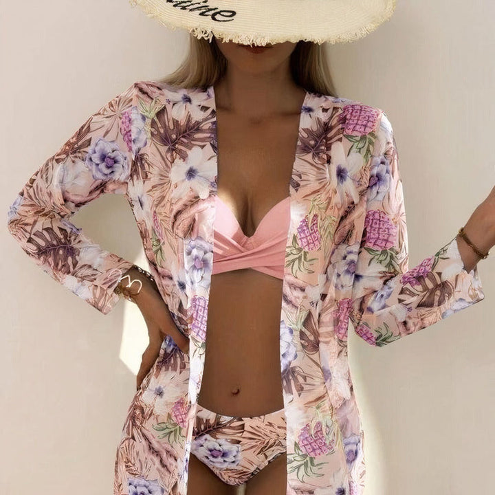 Paoleen | Elegante completo di bikini con copricostume in velluto