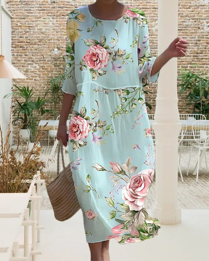 <html><body><p>Peggy - Elegante abito midi con un'incantevole stampa floreale per donne</p></body></html>
