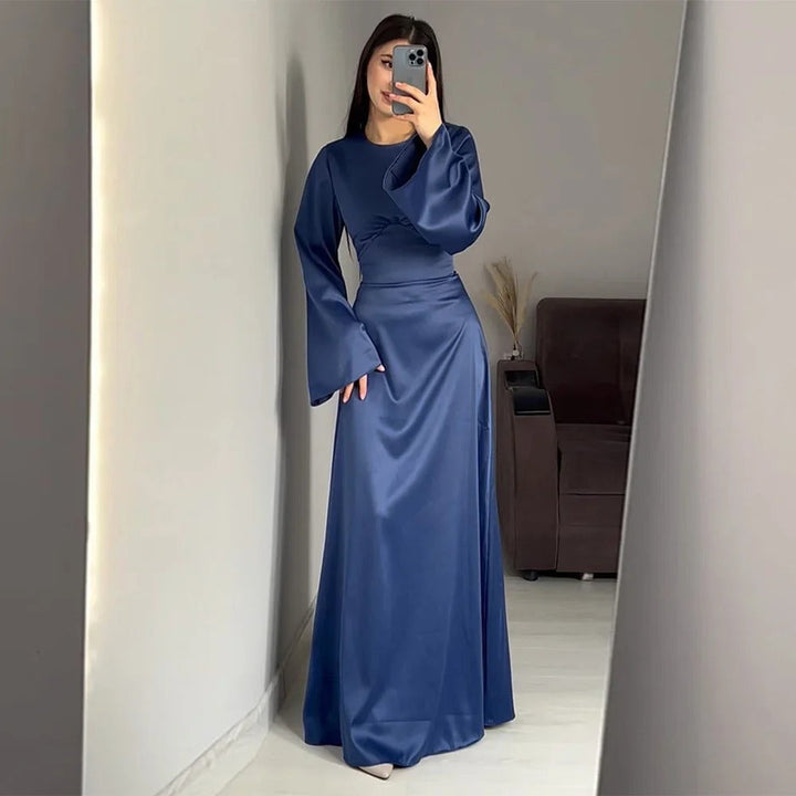 Elina - Elegante Abito Lungo in Seta