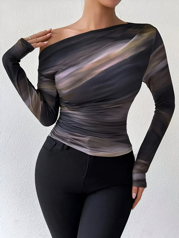 Ciska - T-shirt Casual Elegante con Maniche Lunghe per un Aspetto Sofisticato