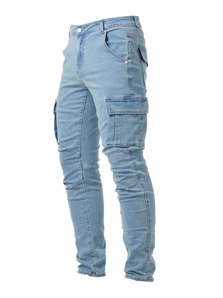 Pantaloni cargo da uomo eleganti e confortevoli, elasticizzati - una combinazione di funzionalità e design alla moda