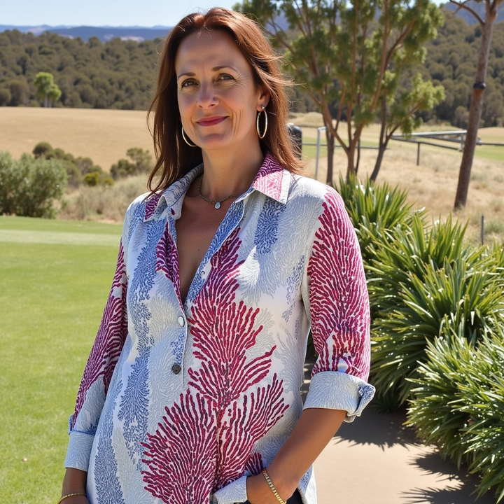 Camicia elegante da donna a maniche lunghe con stampa floreale - un elegante look vintage per le occasioni speciali