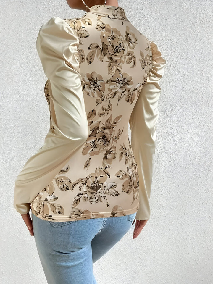Charelle - Stijlvolle Bloes met Prachtige Bloemenprint