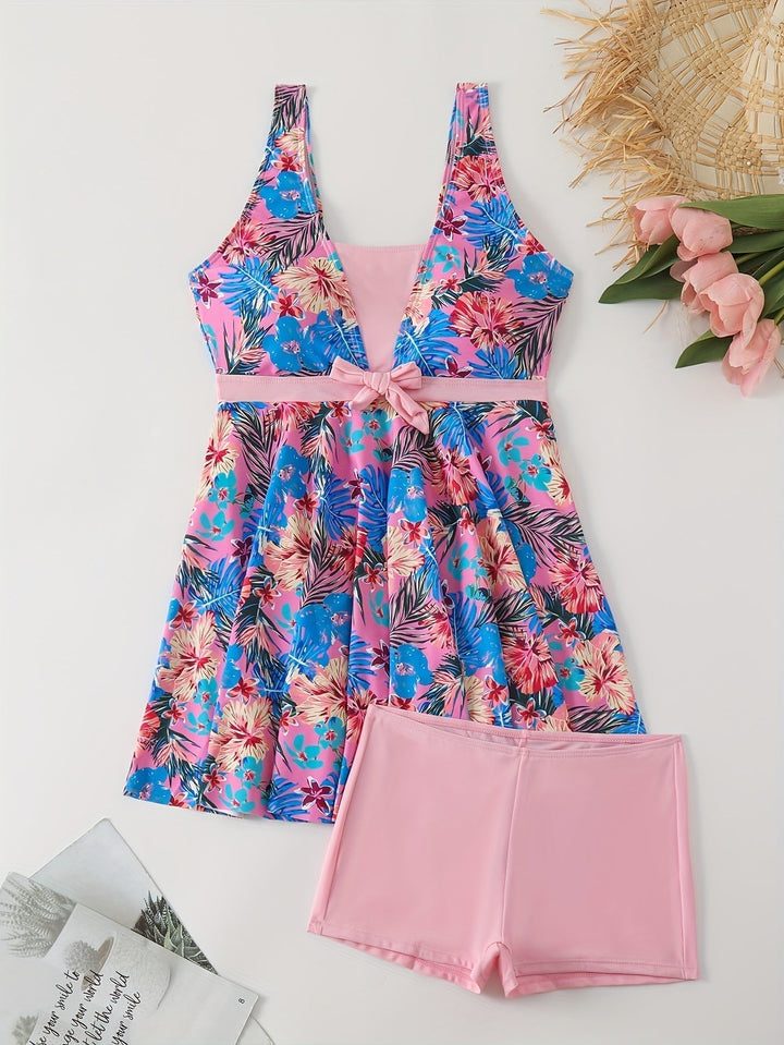Beri Luxe Zwemset con frisse e pantaloncini tropicali per un look perfetto