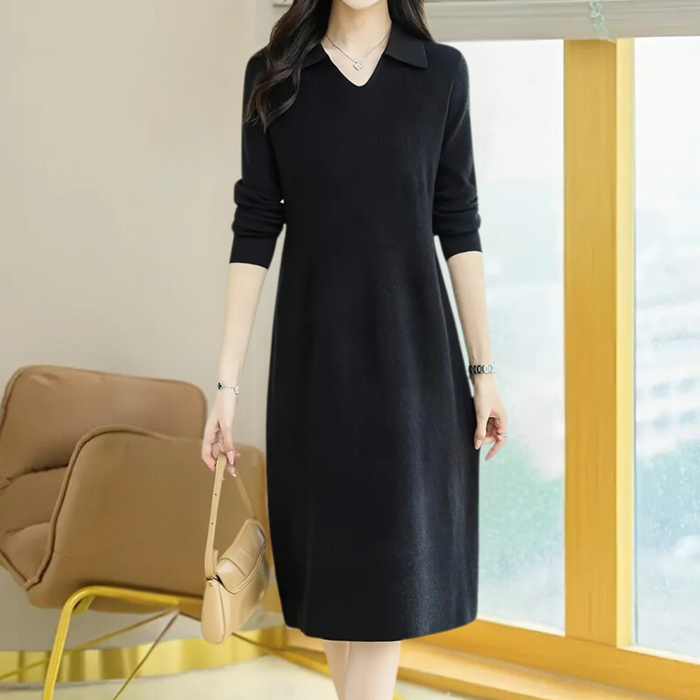 Zariah | Abito Midi In Maglia Elegante per un Look Raffinato