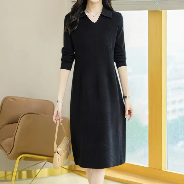 Zariah | Abito Midi In Maglia Elegante per un Look Raffinato
