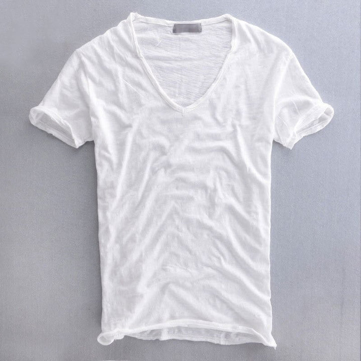 Enrico™ -  Camicia in cotone con scollo a V