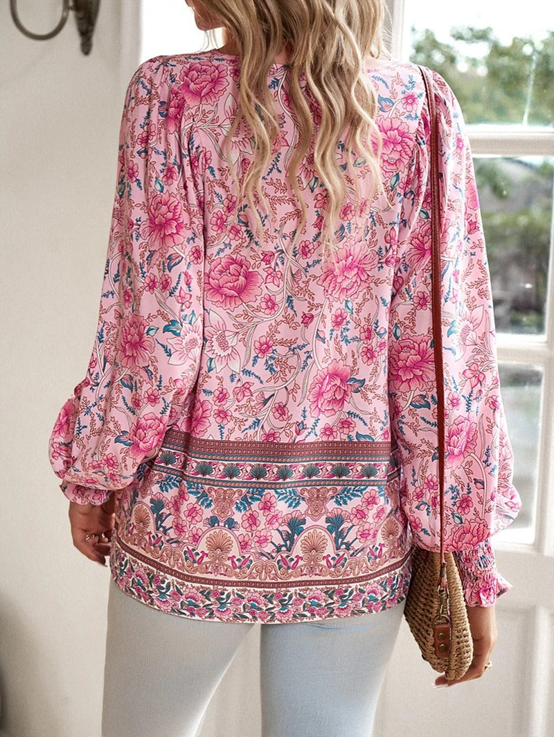 Nynke - Blusa Fiori Raggiante per le Giornate Estive