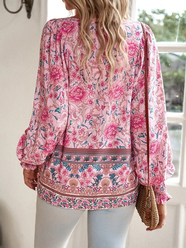 Nynke - Blusa Fiori Raggiante per le Giornate Estive