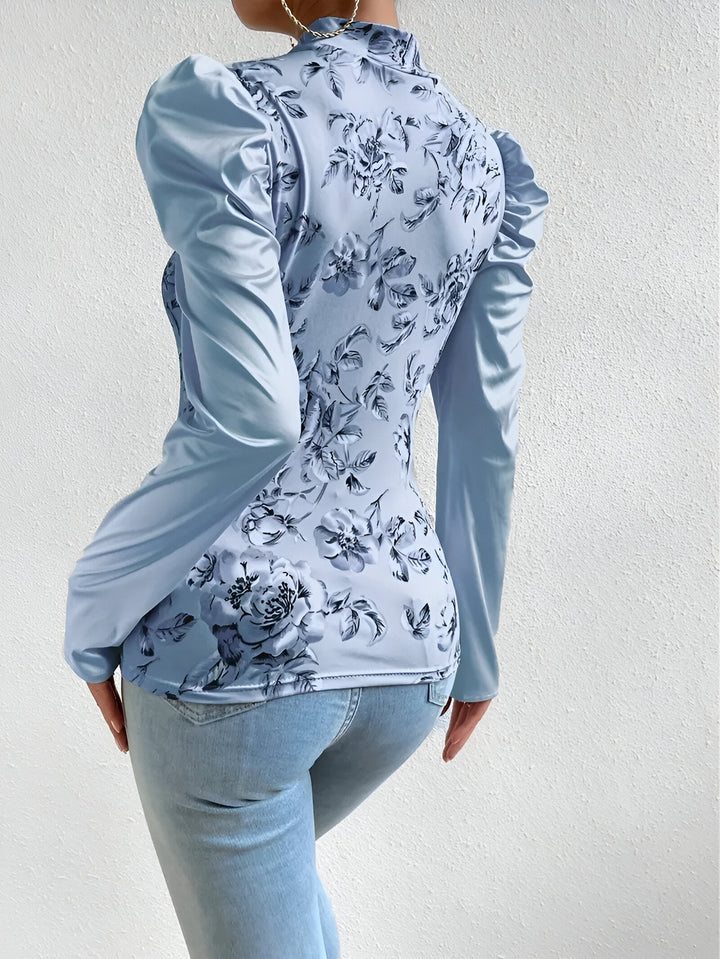 Charelle - Stijlvolle Bloes met Prachtige Bloemenprint
