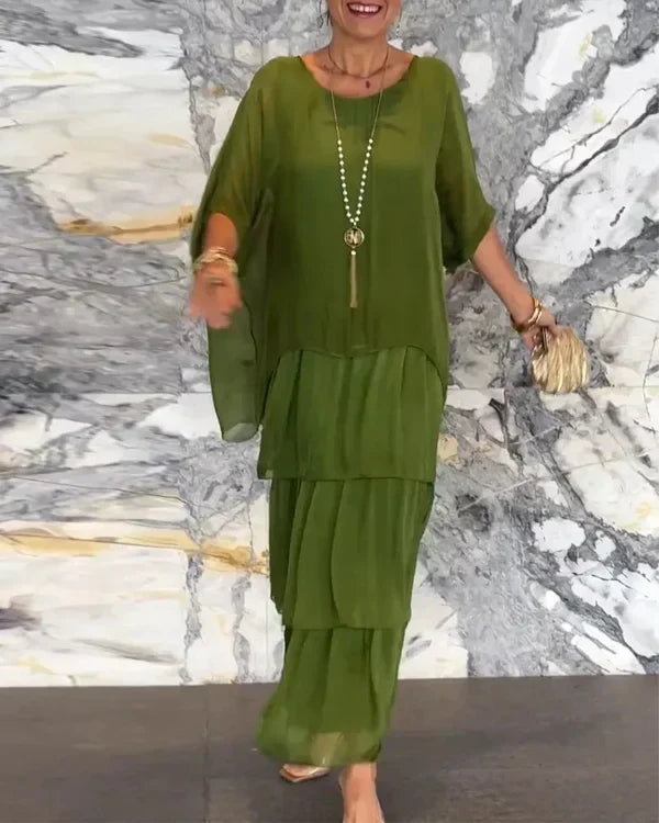 Abito elegante da donna in chiffon - un look elegante e glamour
