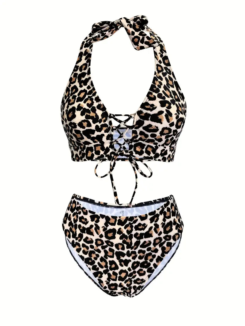 Felice - Bikini con stampa lopardata per un look sofisticato e sofisticato