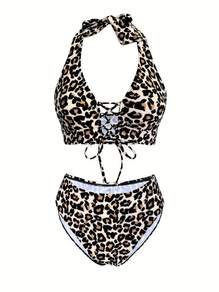 Felice - Bikini con stampa lopardata per un look sofisticato e sofisticato