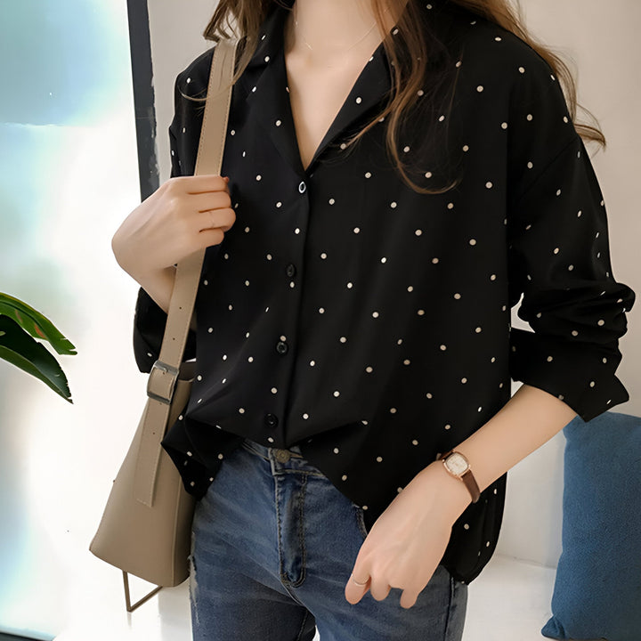 Blusa Clivia Elegante con Pois Giocosi