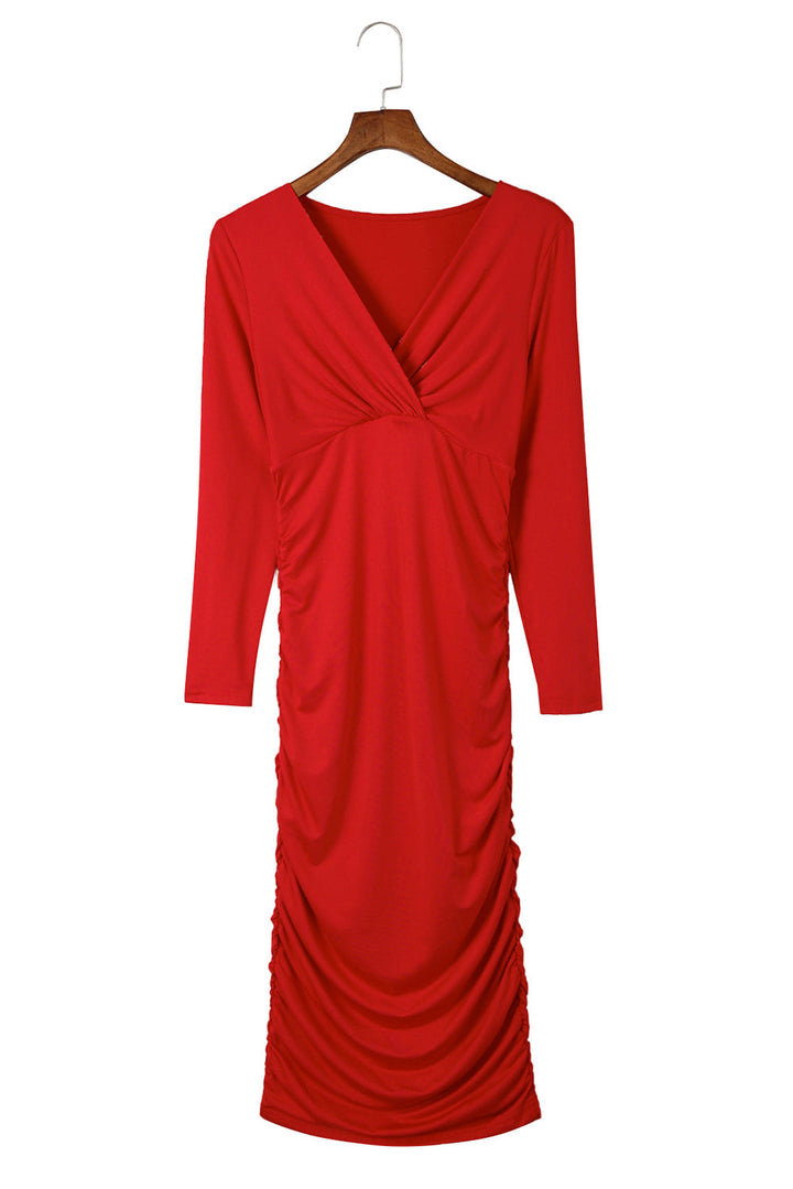 Davina - Verleidelijk Ruches Wrap Jurk