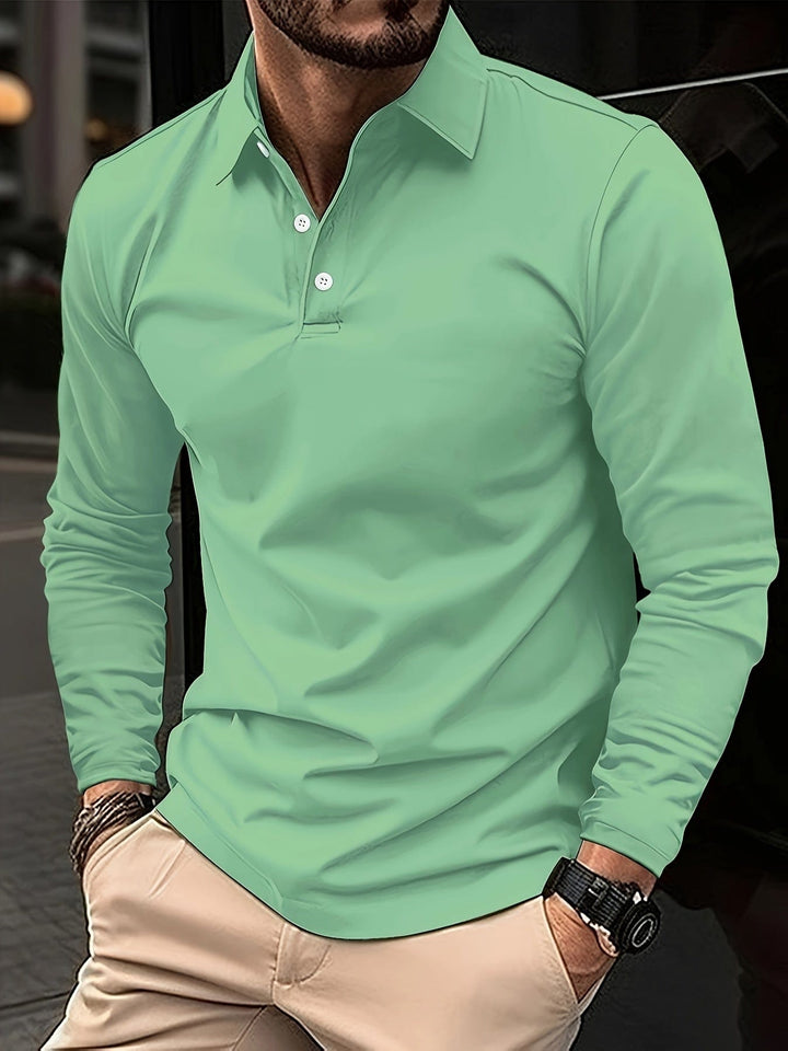 Emiliano™ - Camicia a maniche lunghe con collo alla coreana!